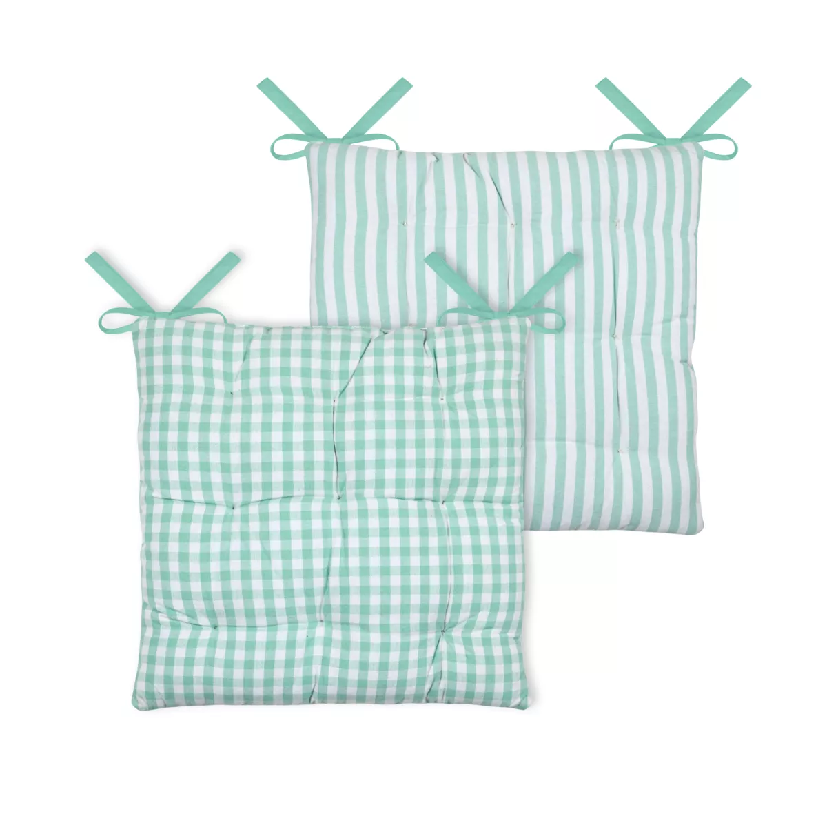 Coussin de chaise carré coton (40 x 40 cm) Bardot Vert menthe