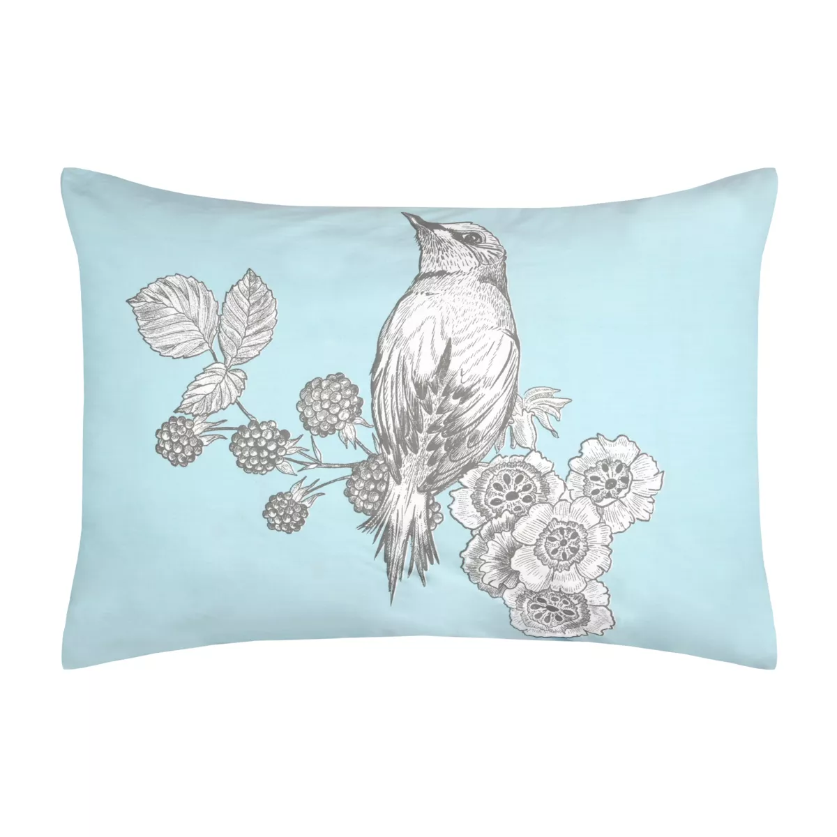 Federa per cuscino rettangolare in percalle (50 x 70 cm) Merula Blu
