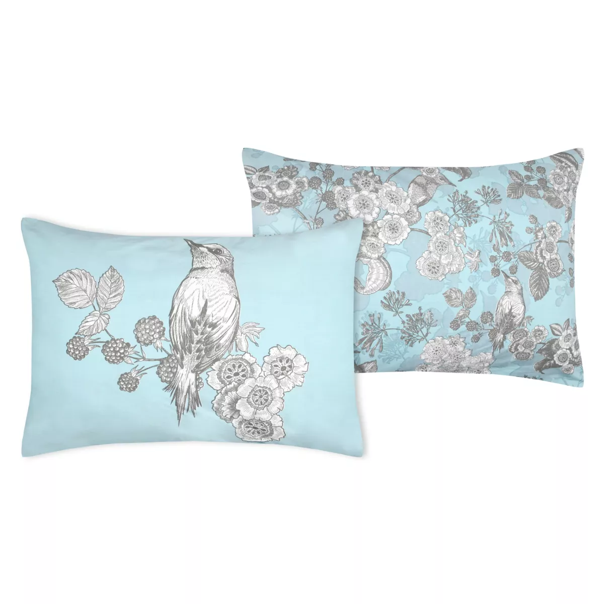 Federa per cuscino rettangolare in percalle (50 x 70 cm) Merula Blu