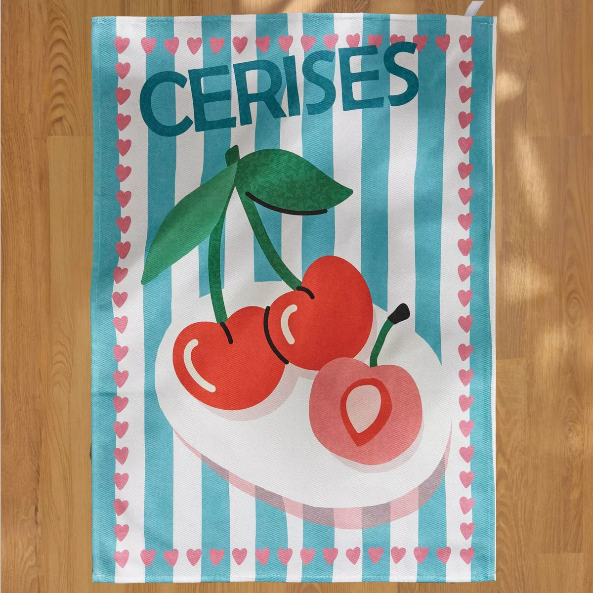 Set di 3 strofinacci in cotone (50 x 70 cm) Tuttifrutti Multicolore