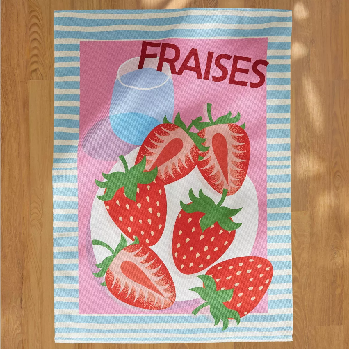 Set di 3 strofinacci in cotone (50 x 70 cm) Tuttifrutti Multicolore
