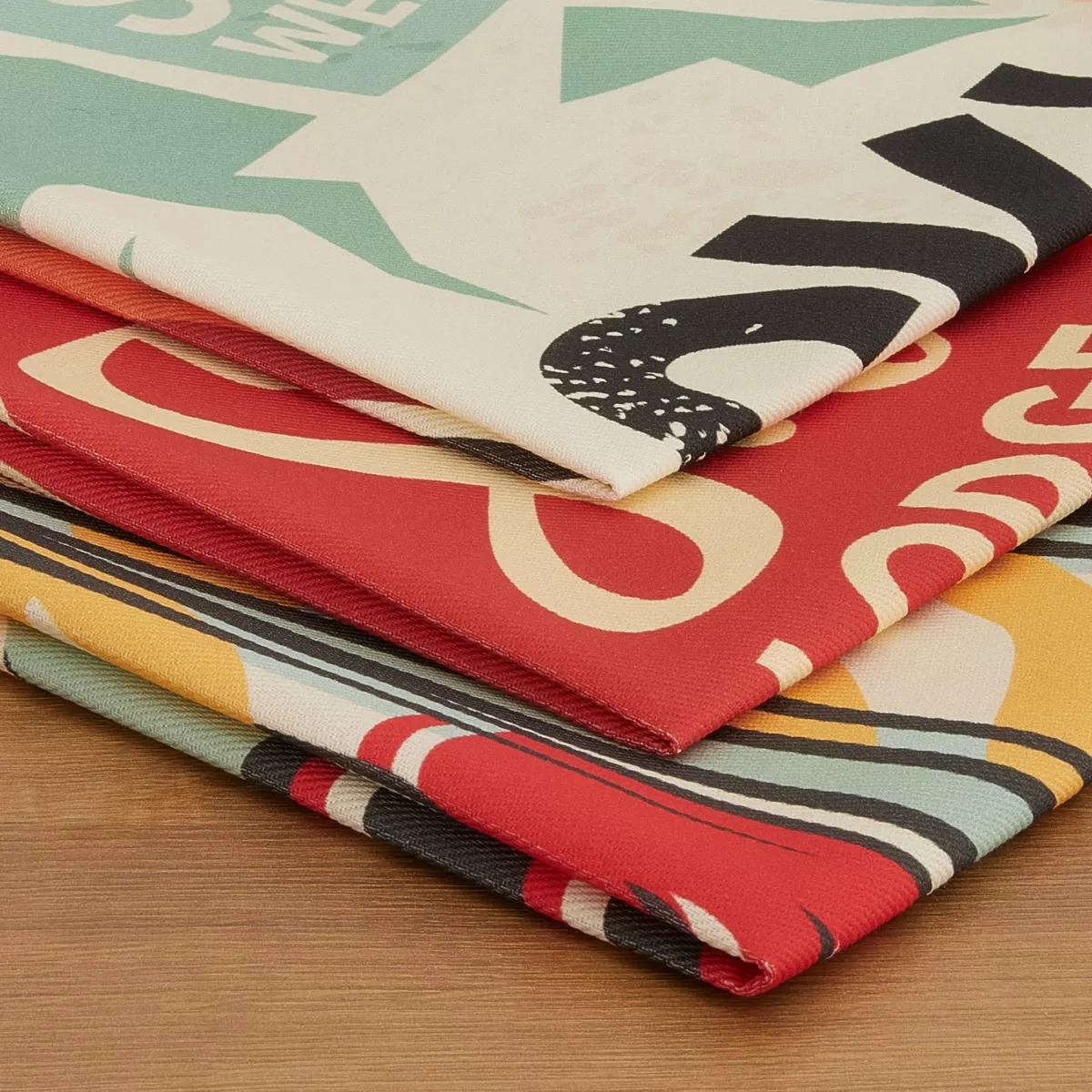Set di 3 strofinacci in cotone (50 x 70 cm) Touschuss Multicolore