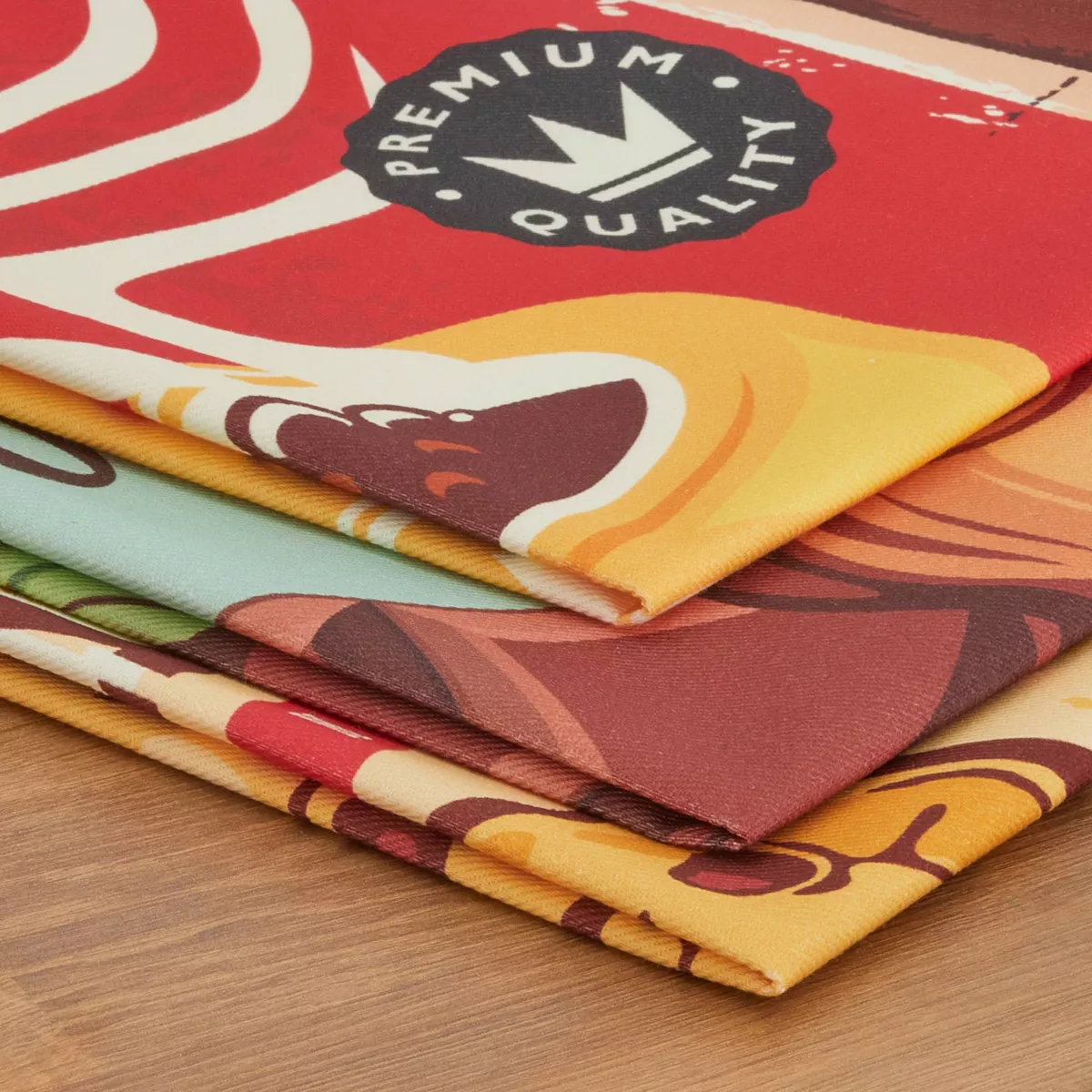 Lot de 3 torchons coton (50 x 70 cm) Cocoa Multicolore