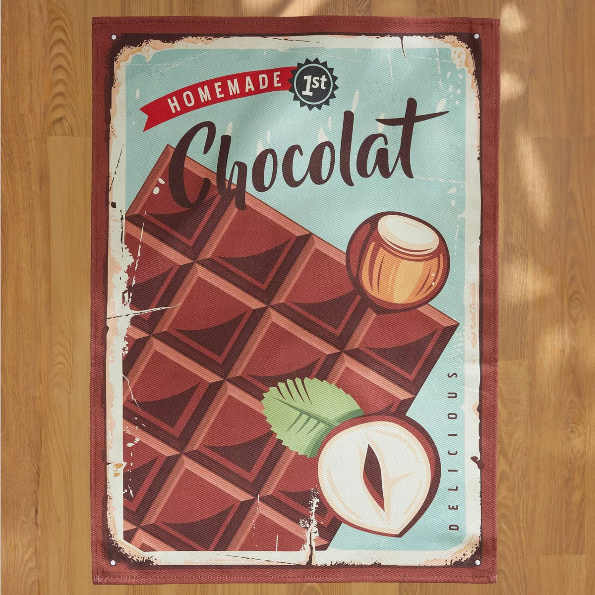 Lot de 3 torchons coton (50 x 70 cm) Cocoa Multicolore