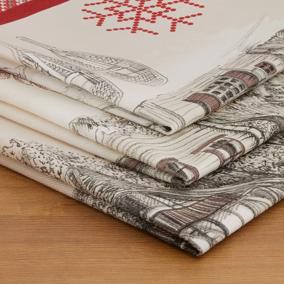 Set di 3 strofinacci in cotone (50 x 70 cm) Alpage Multicolore