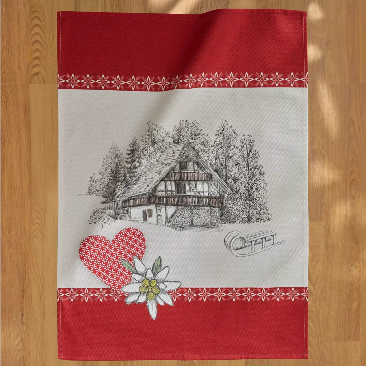 Set di 3 strofinacci in cotone (50 x 70 cm) Alpage Multicolore