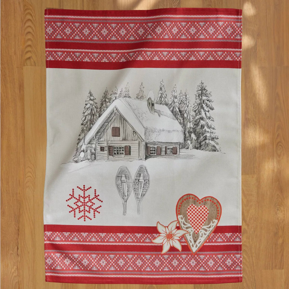 Set di 3 strofinacci in cotone (50 x 70 cm) Alpage Multicolore