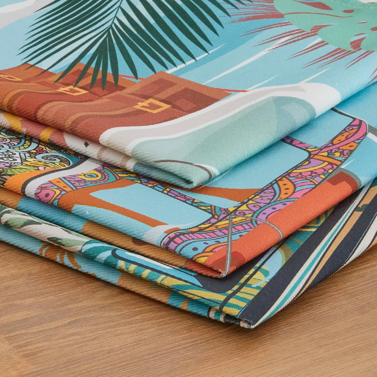 Set di 3 strofinacci in cotone (50 x 70 cm) Vanlife Multicolore