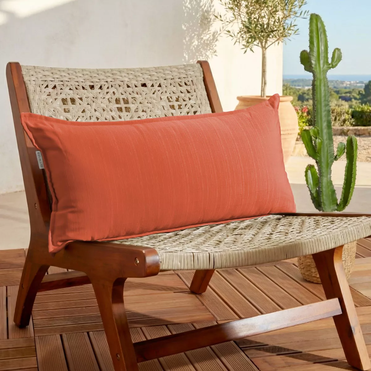 Coussin extérieur rectangulaire (35 x 70 cm) Sunset Terracotta