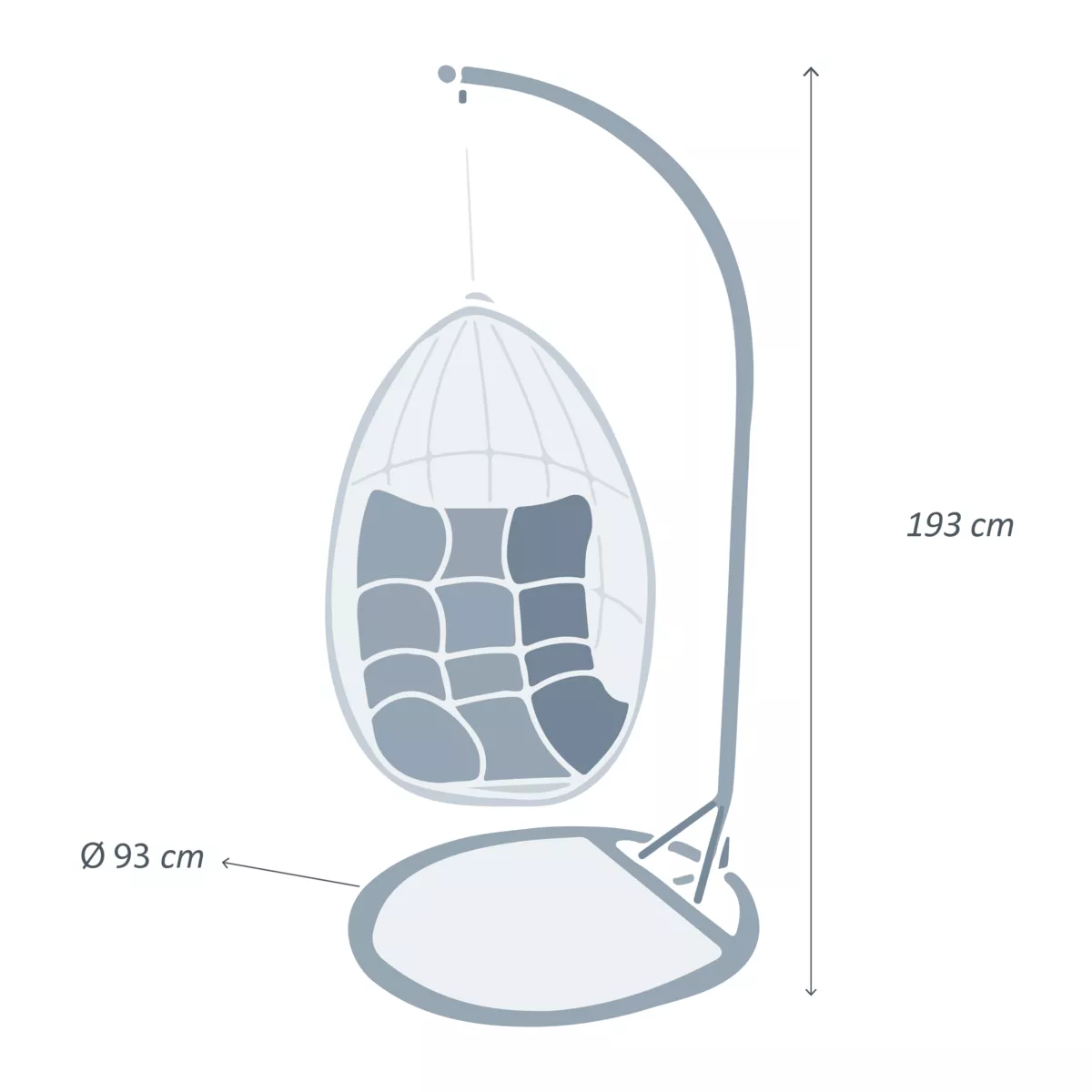 Loveuse suspendue Coral - Gris anthracite 7