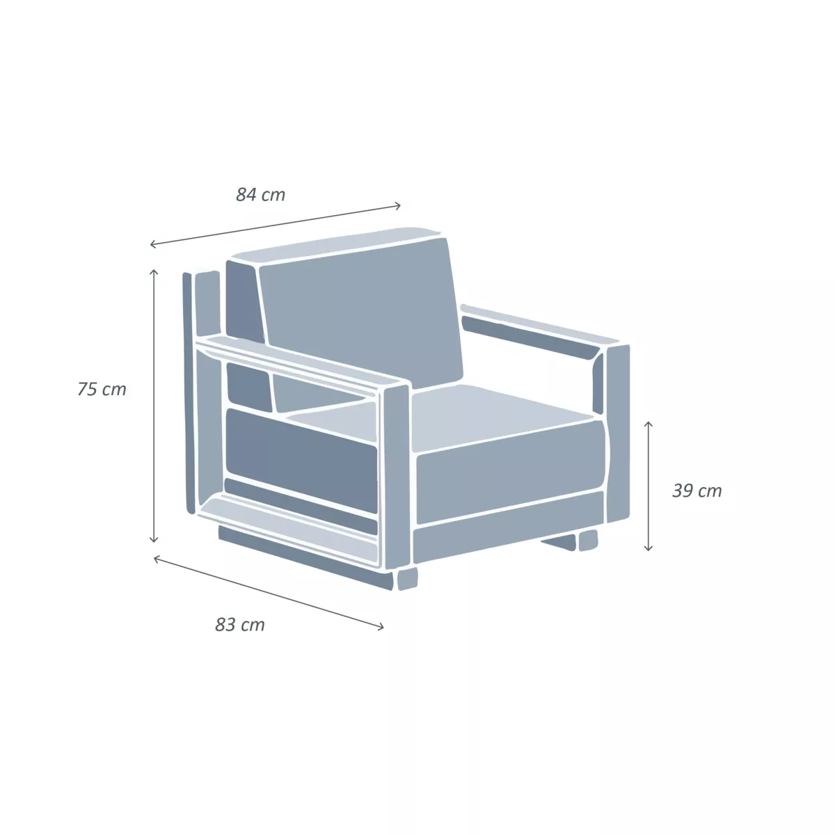 Fauteuil de jardin Elba - Blanc 7