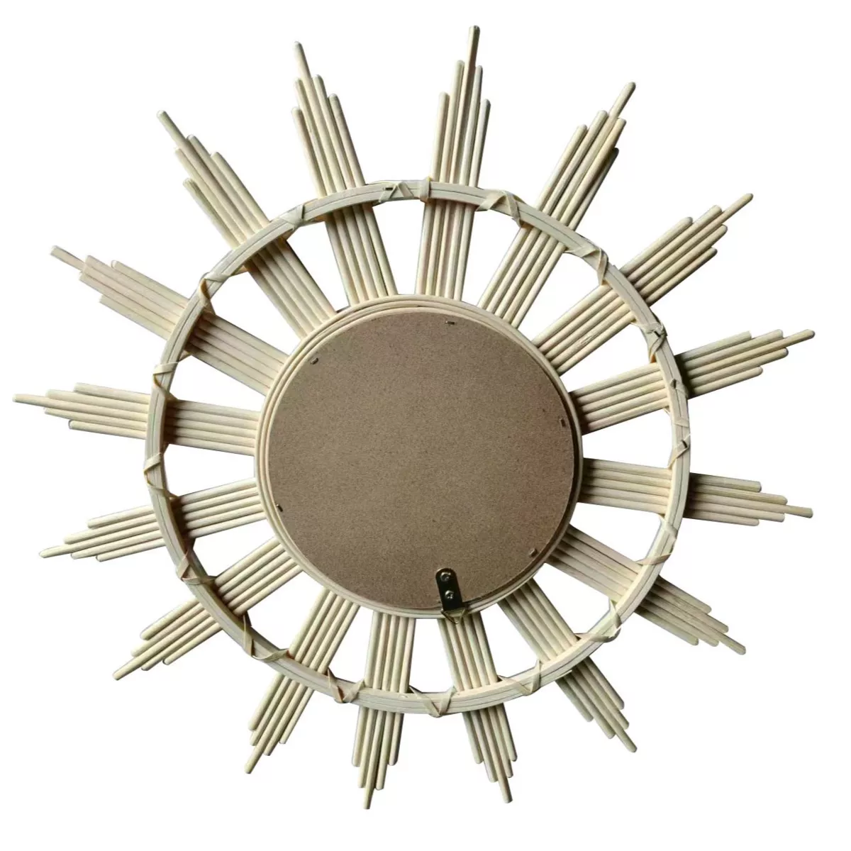 Specchio da parete in bambù (D44.5 cm) Almara Beige