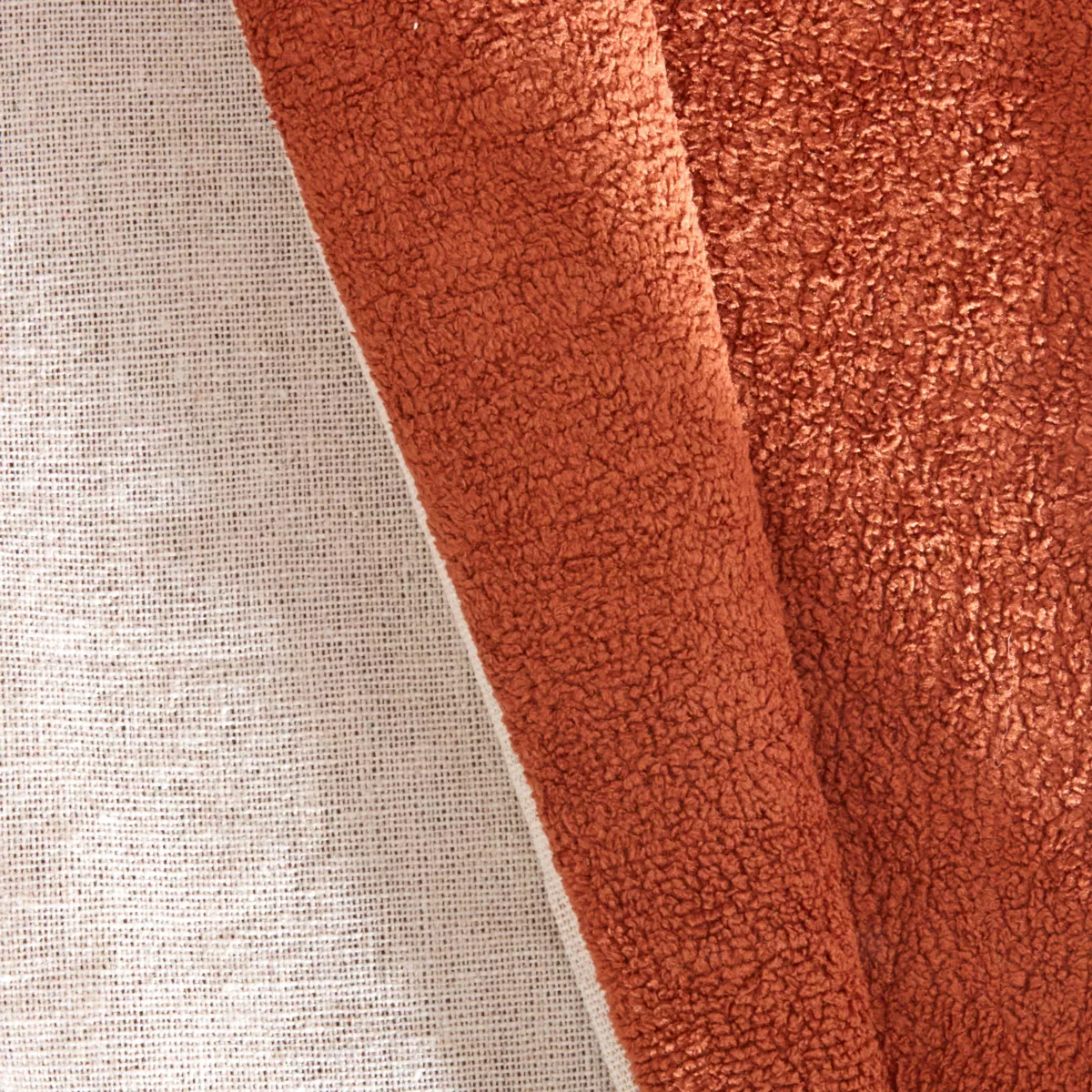 Cuscino quadrato in bouclé (40 x 40 cm) Ava Terracotta