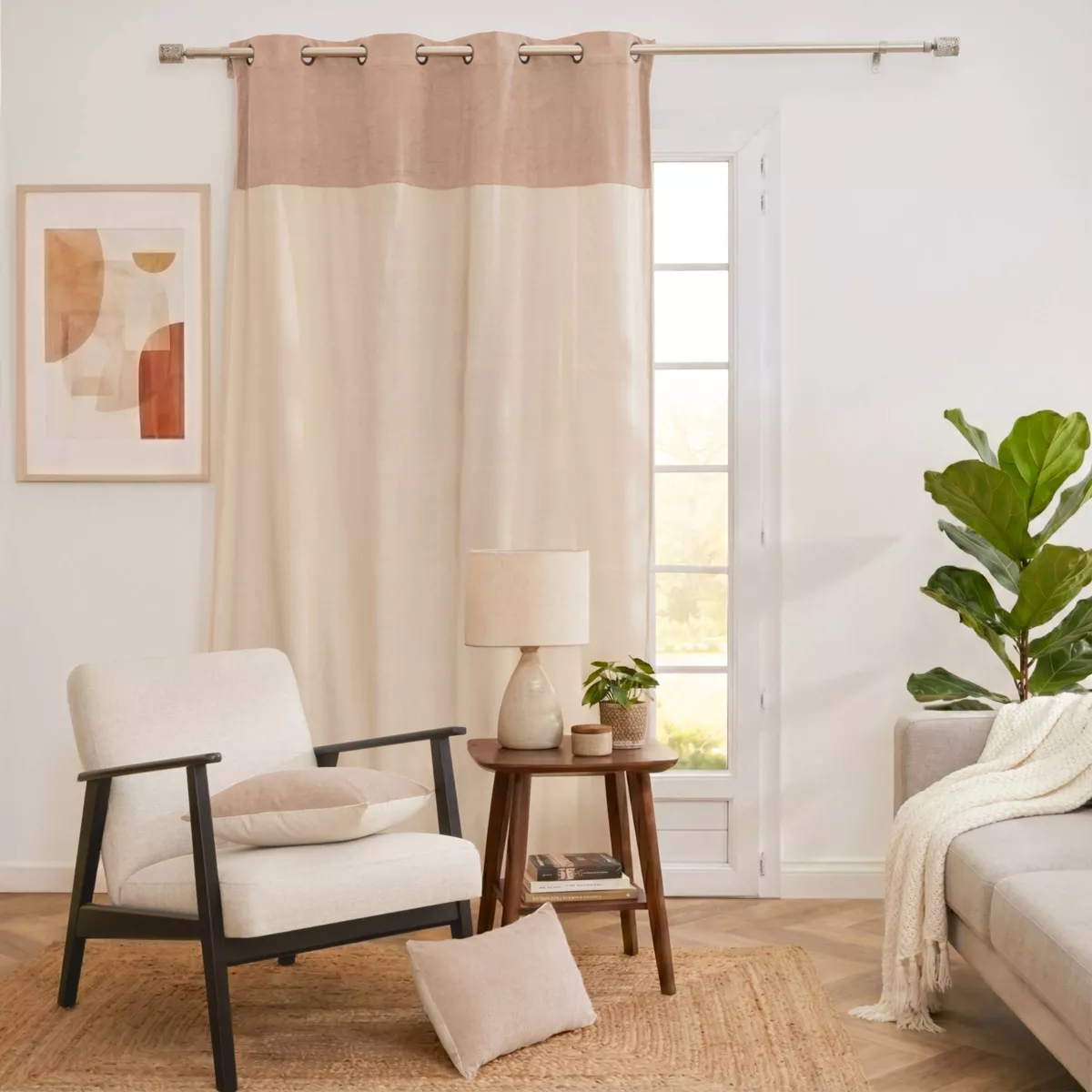 Rideau bouclette (140 x 240 cm) Tessa Beige