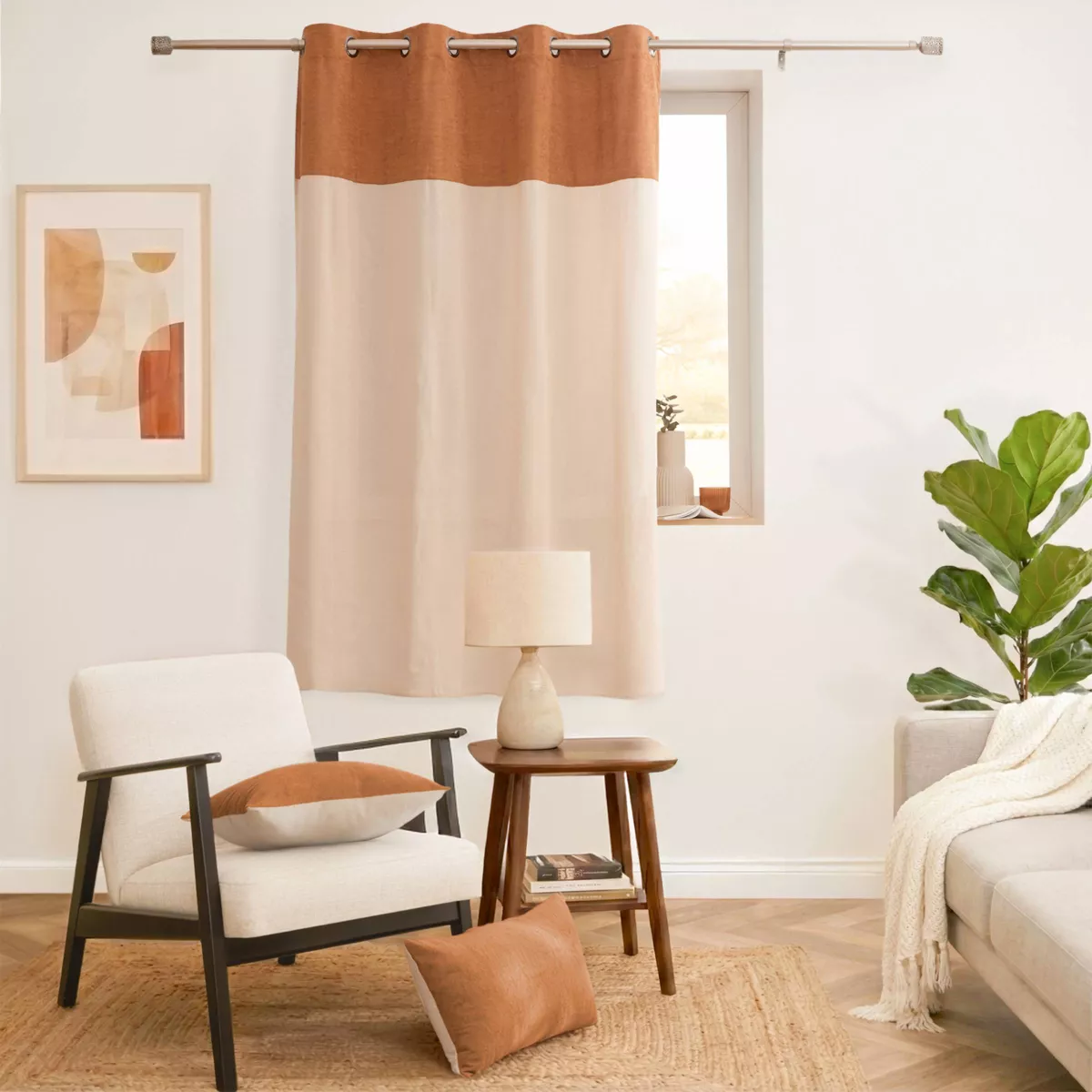 Tenda in bouclé (140 x 180 cm) Ava Camel