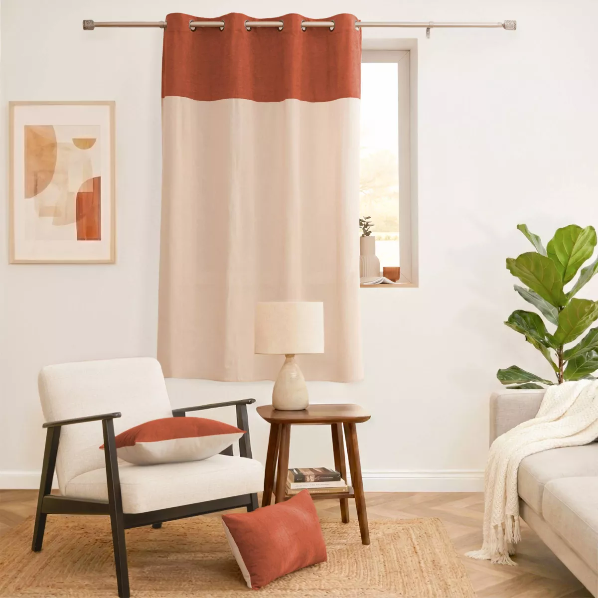 Tenda a nido d'ape (140 x 180 cm) Ava Terracotta