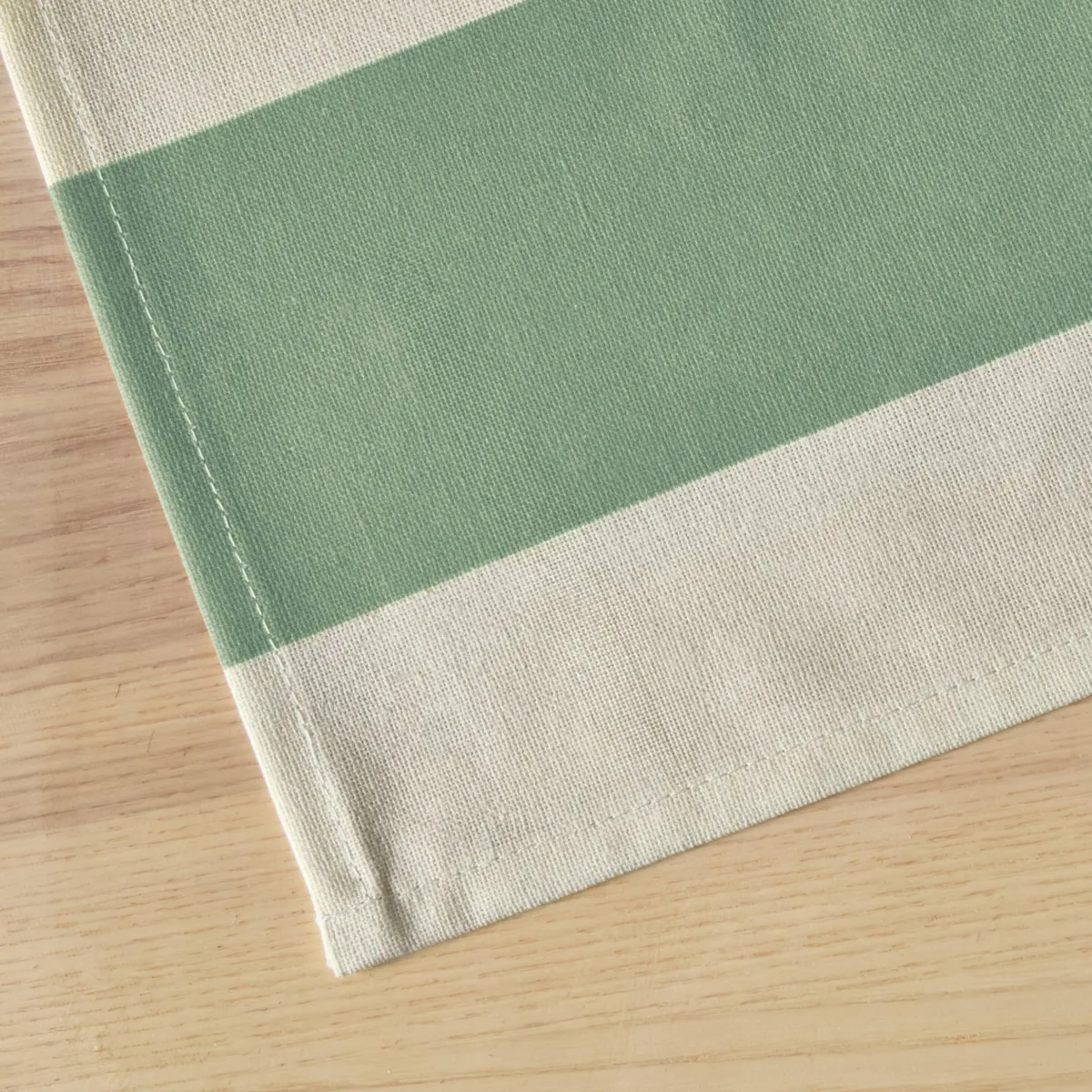 Nappe rectangulaire coton enduit (150 x 250 cm) Clementine Vert sauge