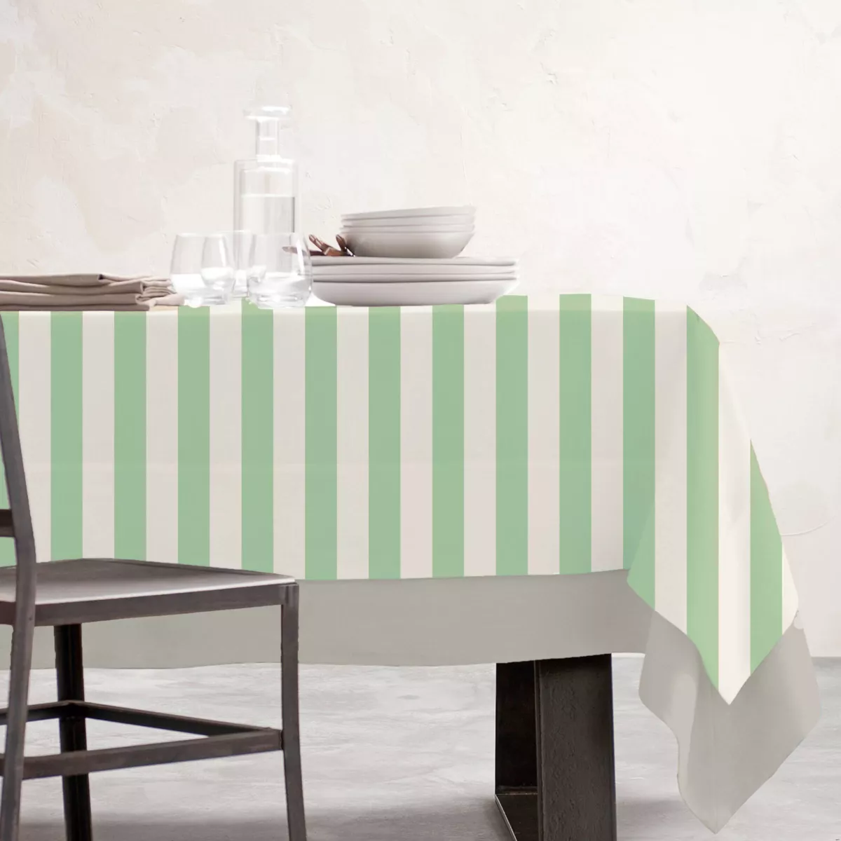 Tovaglia rettangolare in cotone cerato (150 x 250 cm) Clémentine Blu Azzurro