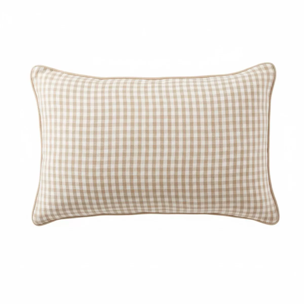 Cojín rectangular de gasa de algodón (40 x 60 cm) Gaïa vichy Ficelle