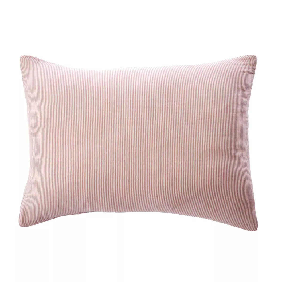 Federa rettangolare in garza di cotone (50 x 80 cm) Gaïa righe Albicocca