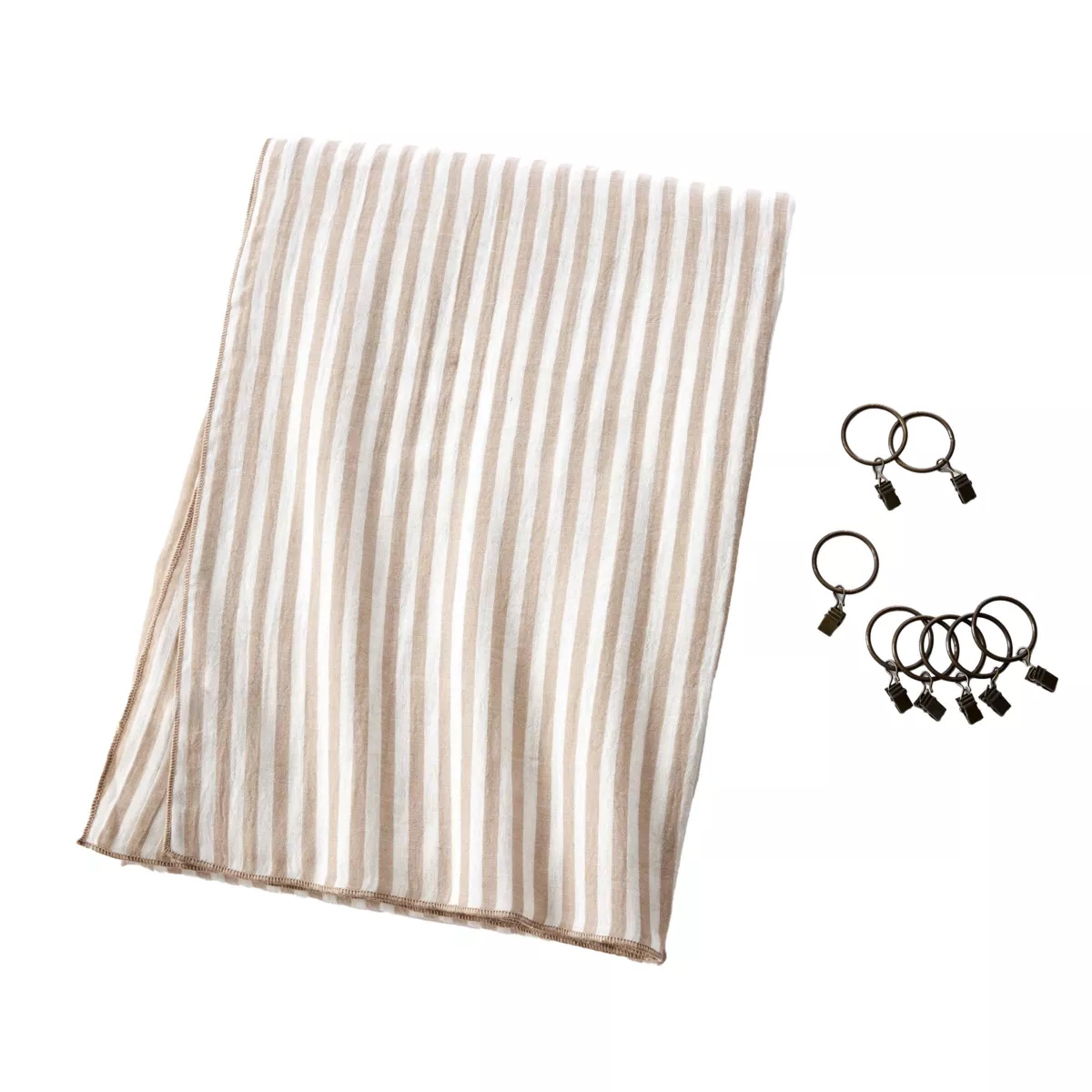 Tenda regolabile in garza di cotone (140 x 300 cm) Gaïa a righe Corda