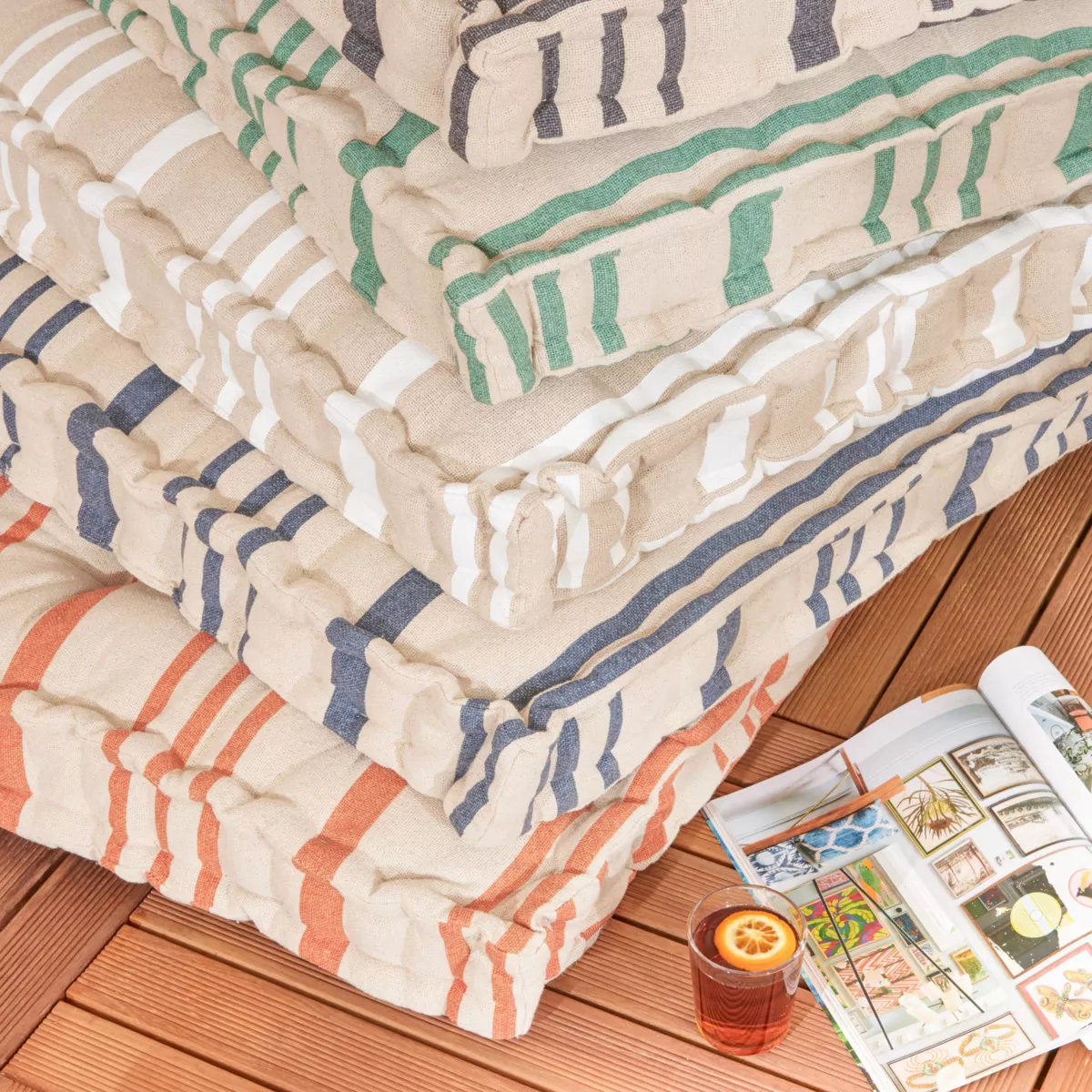 Cuscino per pallet da esterno rettangolare (120 x 80 cm) Nautira Bianco