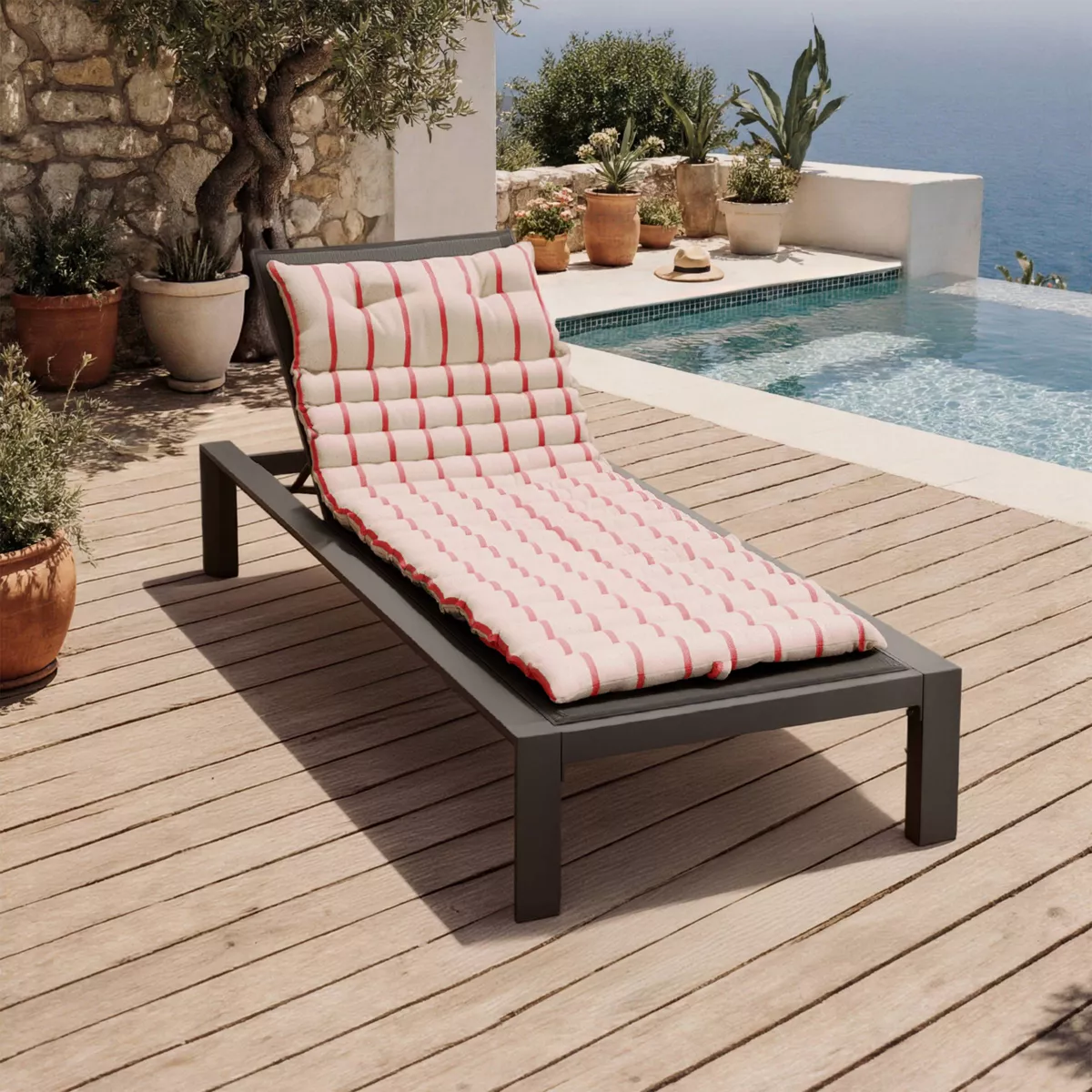 Rollliegenkissen (60 x 180 cm) Ocealys Rot