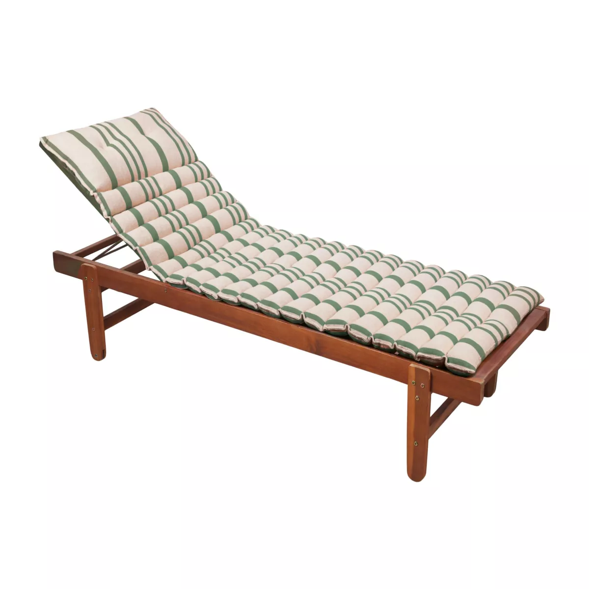 Coussin de transat capitonné (180 x 60 cm) Nautira Vert
