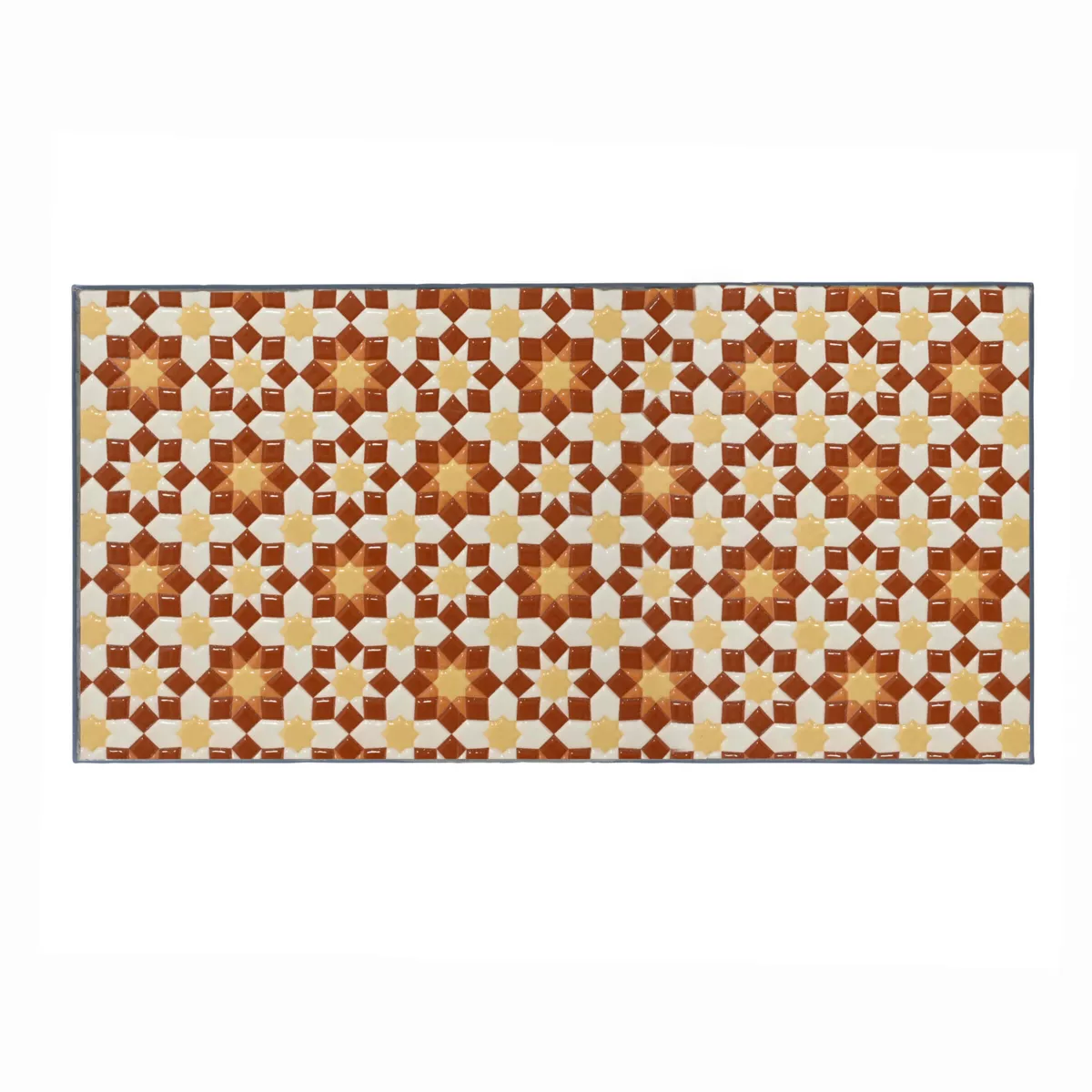 Scaffale da esterno pieghevole in mosaico (H118 cm) Madrid Marrone