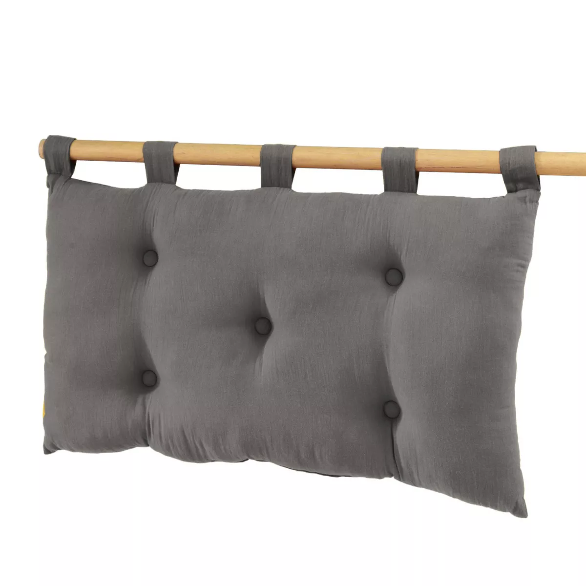 Testata letto garza di cotone (80 cm) Gaïa Grigio granito