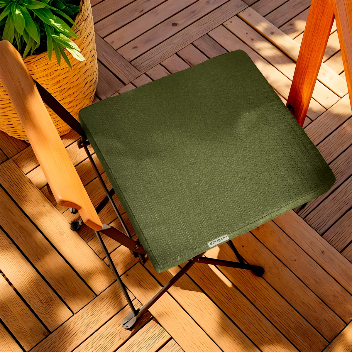 Coussin de chaise extérieur carré (40 x 40 cm) Sunset Vert kaki