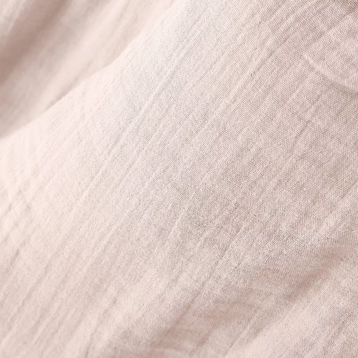 Drap housse gaze de coton (140 x 200 cm) Gaïa Rose poudré