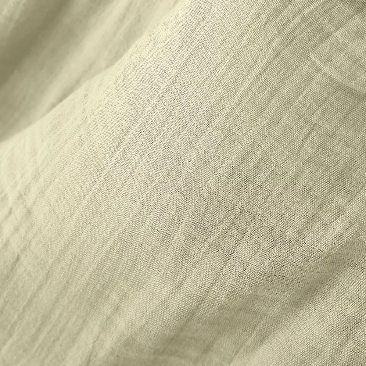 Drap housse gaze de coton (160 cm) Gaïa Vert tilleul 2