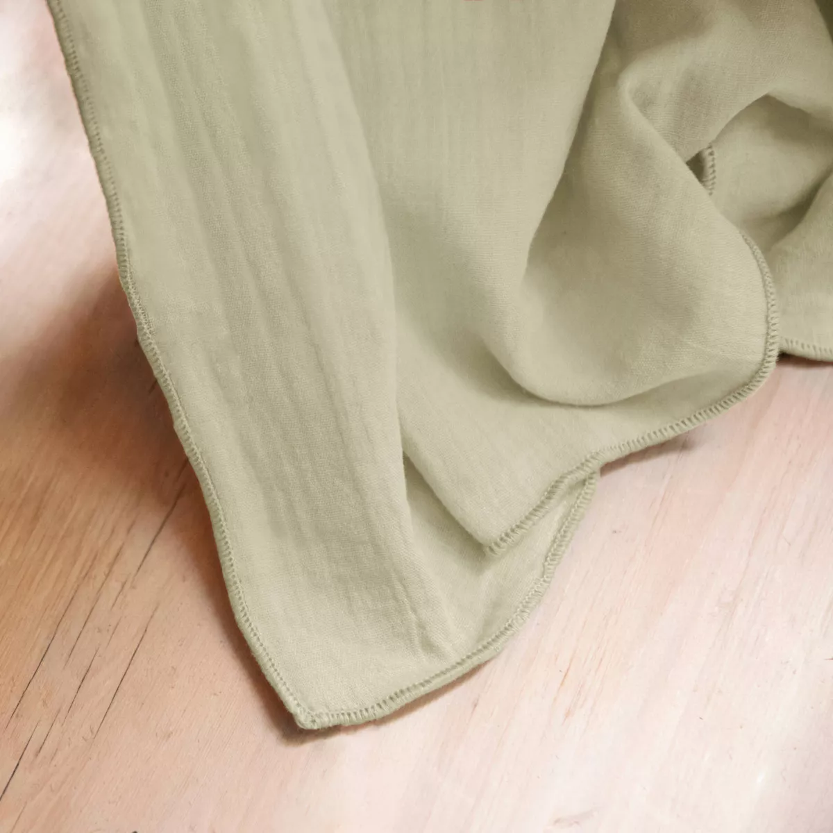 Rechteckige Tischdecke aus Baumwoll-Gaze (L350 cm) Gaïa Lindengrün