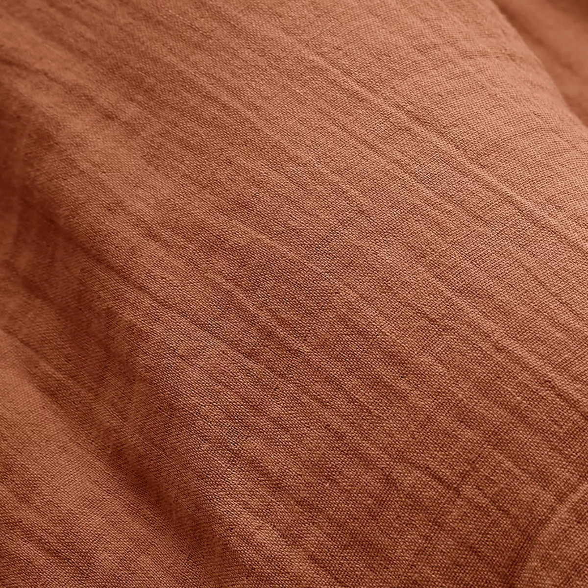 Taie d'oreiller rectangulaire gaze de coton (L70 cm) Gaïa Terracotta 2
