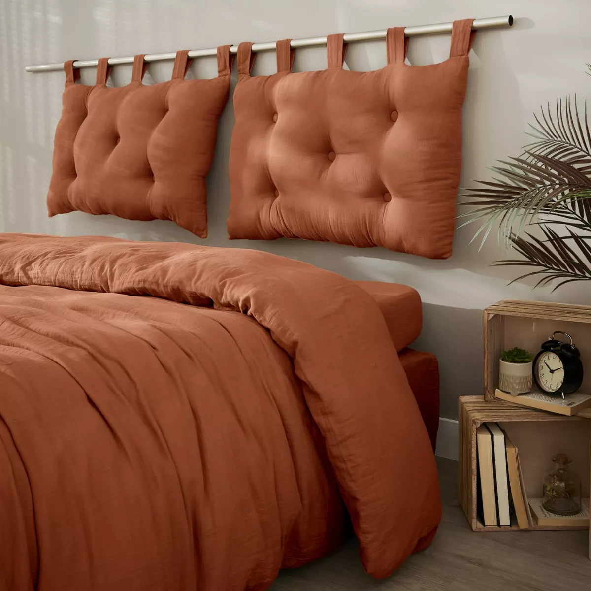 Testata letto garza di cotone (80 cm) Gaïa Terracotta 4