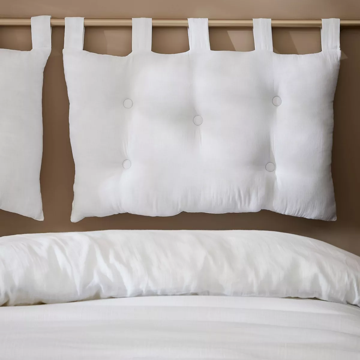 Testata letto garza di cotone (80 cm) Gaïa Bianco chantilly 1