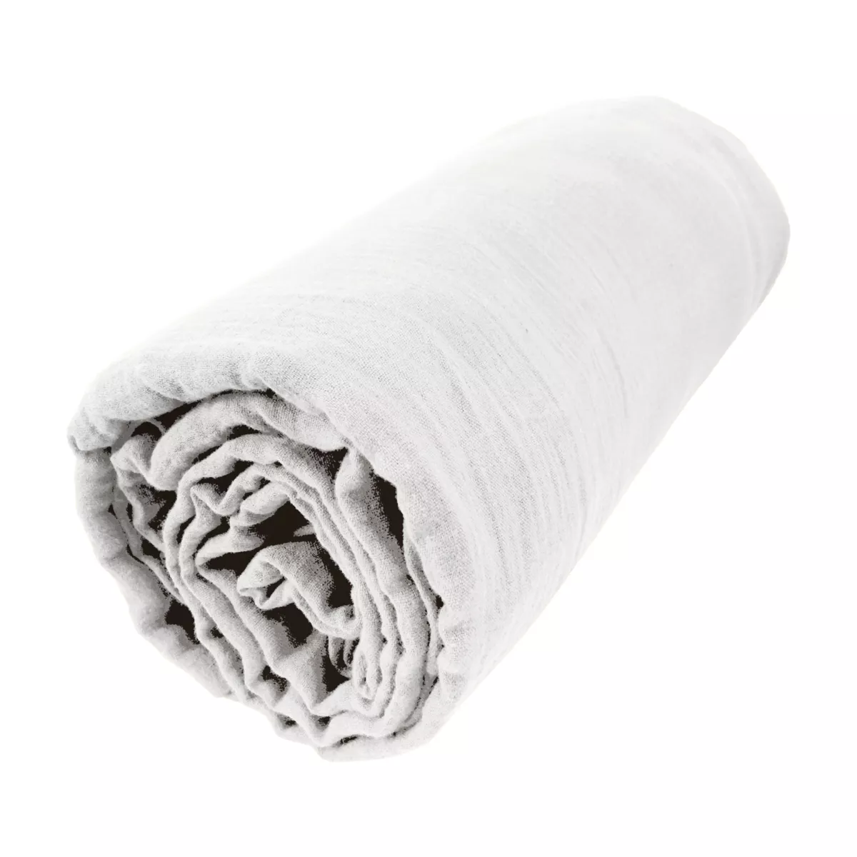 Spannbettlaken aus Baumwoll-Gaze (160 cm) Gaïa Weiß 3