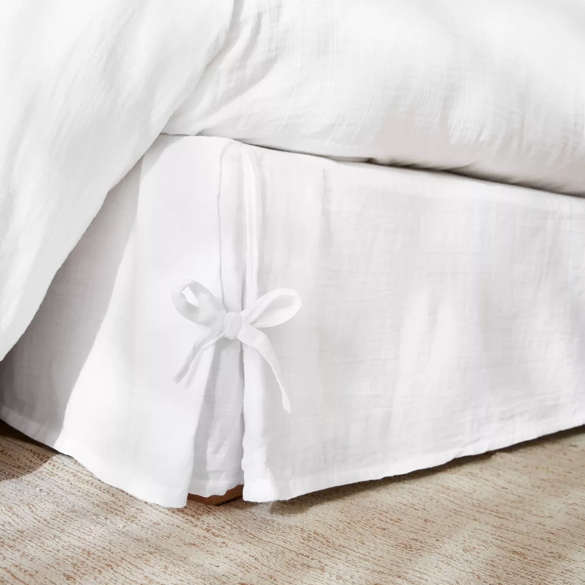 Cubre -somier Gasa de algodón (90 x 190 cm) Gaïa Blanco chantilly 2