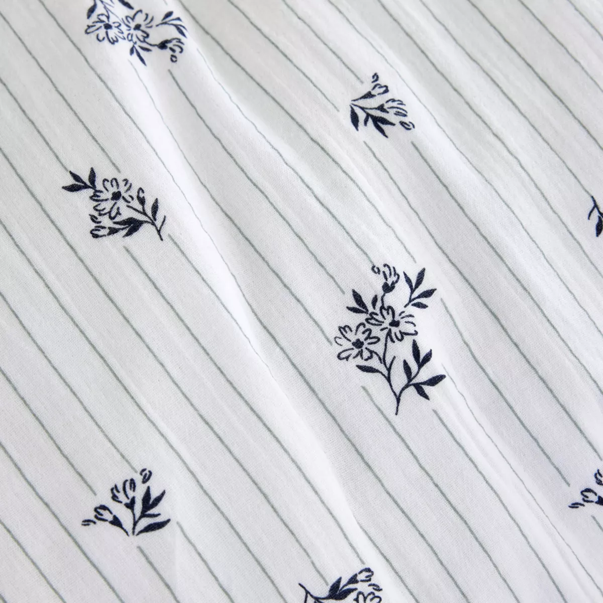 EM - Housse de couette rŽversible 240 x 220 cm Gaze de coton imprimŽe GAIA IRIS Pampa