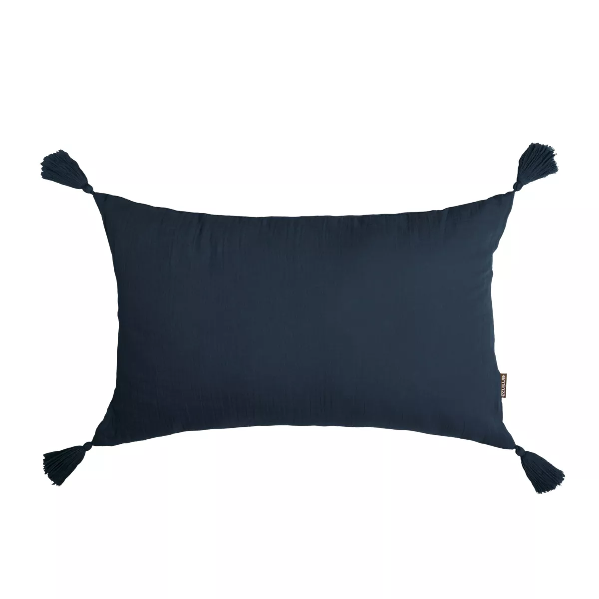 Cojín rectangular en gasa de algodón (40 x 60 cm) Gaïa Azul noche