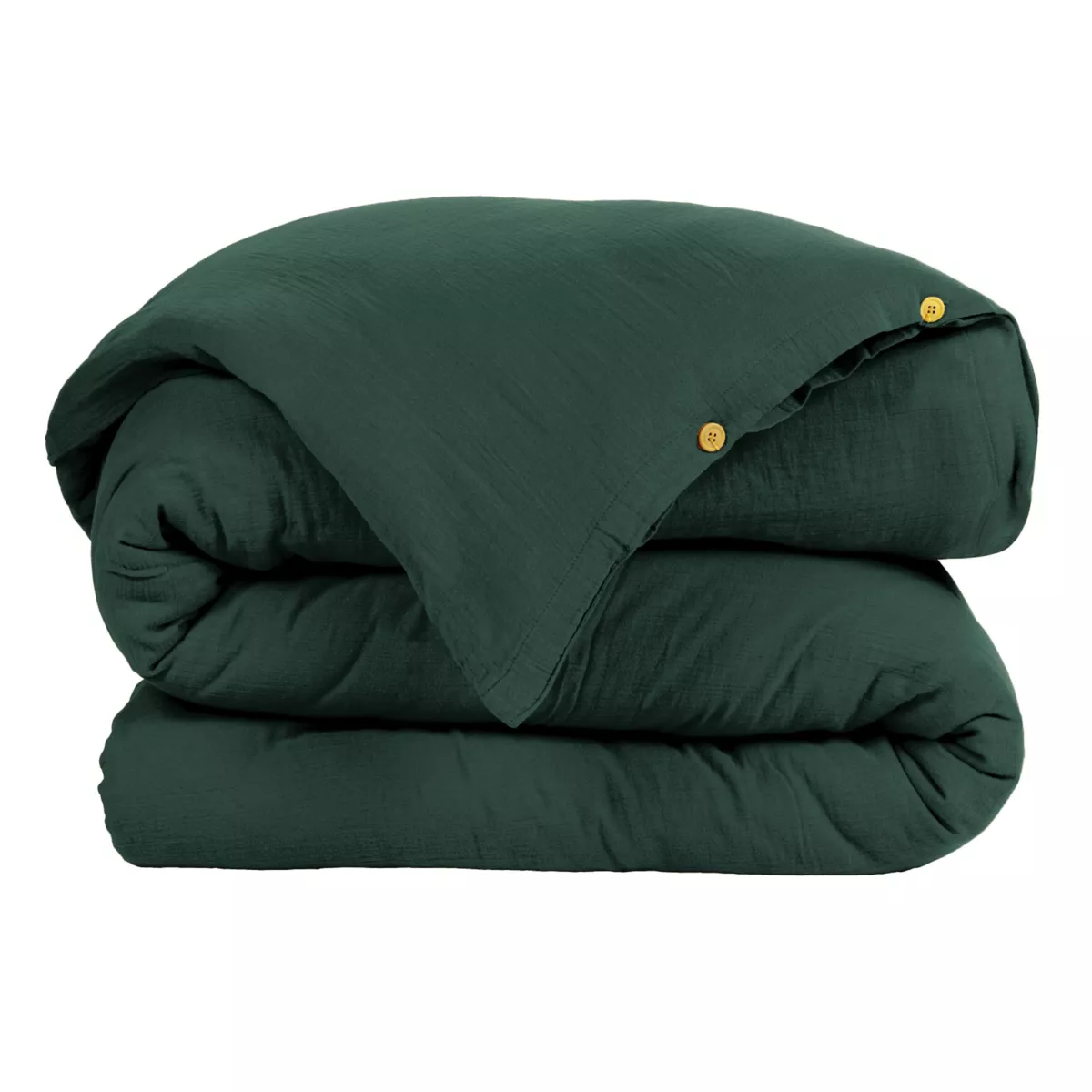 Funda de edredón de algodón gauze (140 x 200 cm) Gaïa Verde Pino