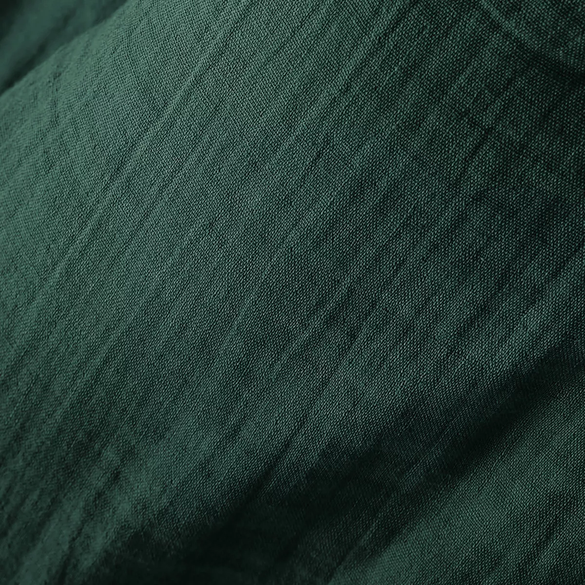 Drap housse gaze de coton (160 x 200 cm) Gaïa Vert sapin