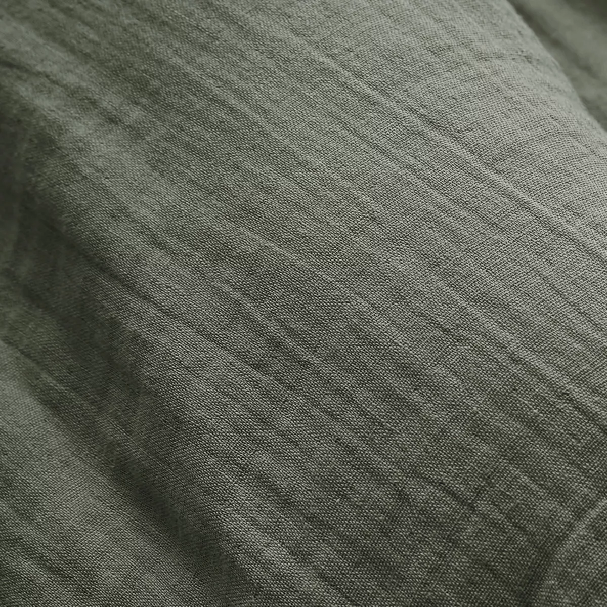 Drap housse gaze de coton (180 cm) Gaïa Vert romarin 2