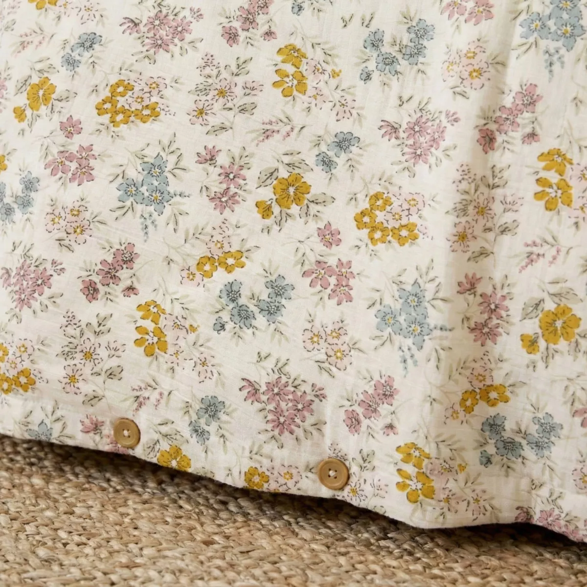 Copripiumino in garza di cotone reversibile (140 x 200 cm) Gaïa acquerello Multicolore