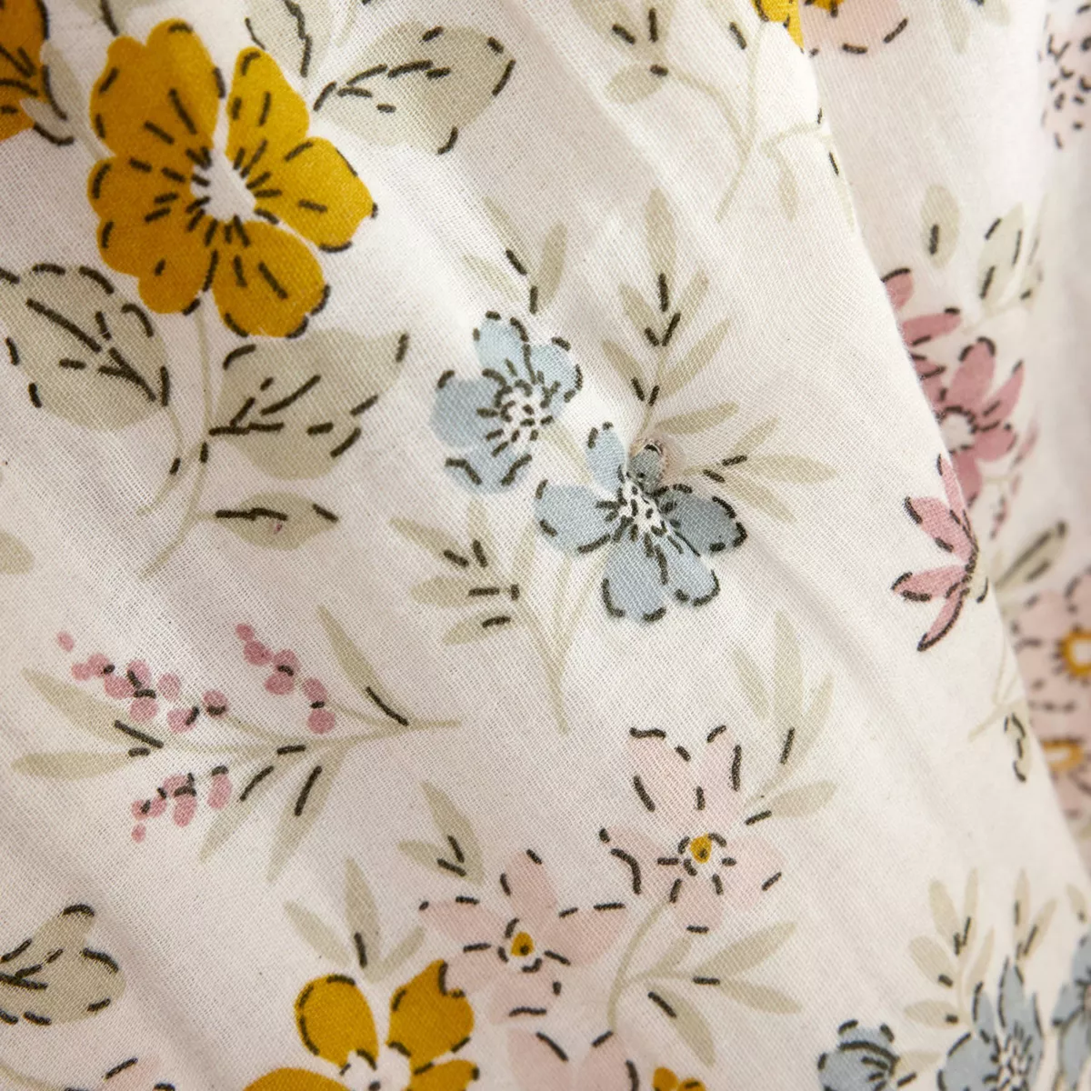 Taie d'oreiller rectangulaire gaze de coton (50 x 70 cm) Gaïa Aquarelle Multicolore