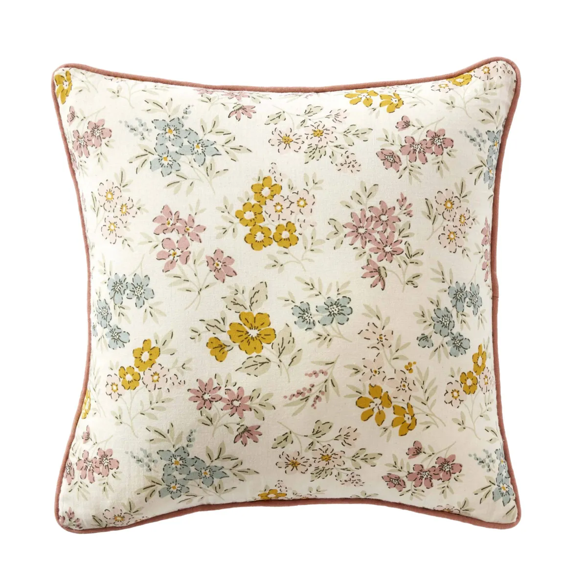 Coussin carré gaze de coton (45 x 45 cm) Gaïa Aquarelle Multicolore