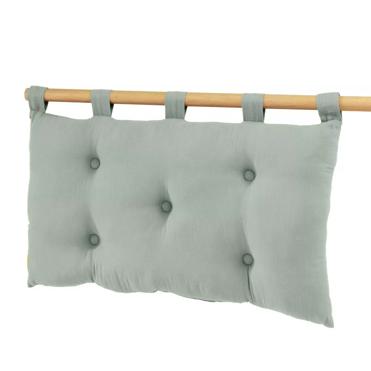 Tête de lit gaze de coton (80 x 50 cm) Gaïa Vert eucalyptus