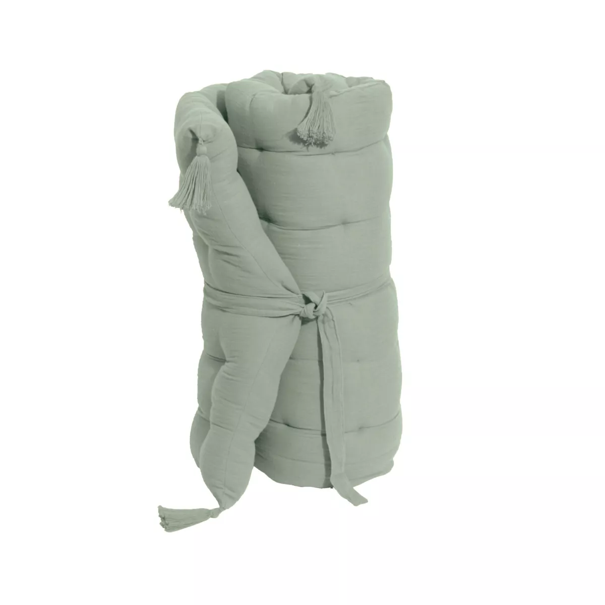 Colchoneta de suelo en gaza de algodón (60 x 120 cm) Gaïa Verde eucalipto