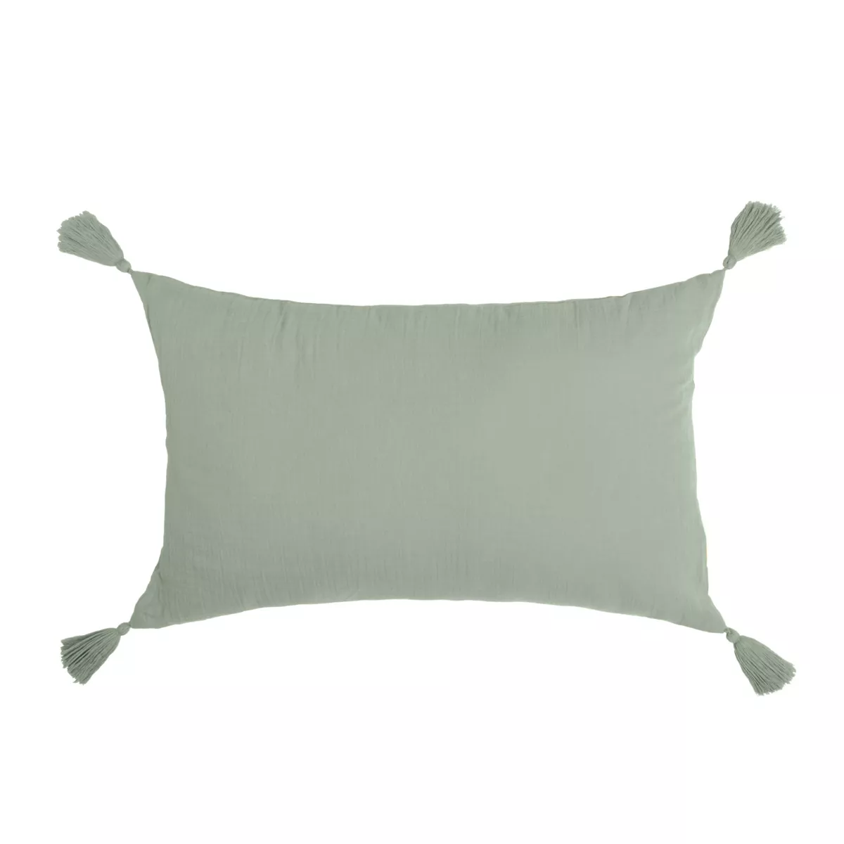 Cojín rectangular en gasa de algodón (40 x 60 cm) Gaïa Verde eucalipto